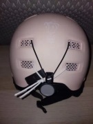 Kask różowy narciarski 