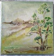 Obrazek malowany ręcznie, akryl, 20x20.