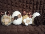 Pisanki na szydełku 4 sztuki. Hand made