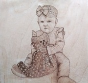 Wypalę portret Twojego dziecka lub bliskiego. 