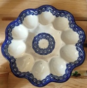 Talerz na jajka Boleslawiec nowy 