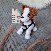 Pies Patron maskotka na szydełku 