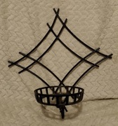 Wieszak Kwietnik wiszący ścienny stalowy PRL