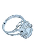 Pierścionek z kryształem górskim, srebro 925, certyfikat Gemporia