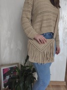 Beżowa torebka damska boho