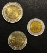 Ekwador x 3 zestaw monet