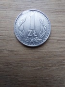 Polska 1 zł 1986 stan II; destrukt