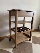 Szafka barowa barek mobilny drewniany półki komoda