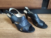 Clara Barson Sandałki sandały czarne na grube paski r. 38