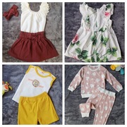 Zestaw 4 nowych kompletów dziewczęcych rozmiar 86