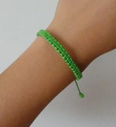 Bransoletka sznurkowa pleciona zielona bransoletka przyjaźni 
