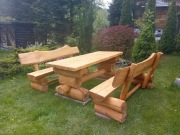 Meble ogrodowe  z bali