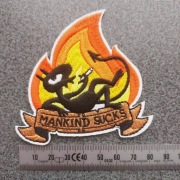 Morale Patch/Naszywka   MANKIND SUCKS (rewers z klejem)
