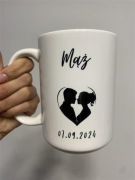 Personalizowany Kubek Mąż Żona Ślub 450 ml 2 szt.