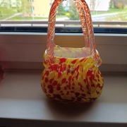 Wazon torebka w stylu Murano 