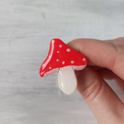 Broszka "Muchomor", prezent, na urodziny, Boże Narodzenie, nowy rok 