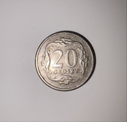 Moneta 20 groszy 1991 rok