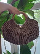 Oryginalna torebka koszyk pleciona ze sznurka handmade