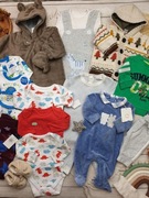 Zestaw ubranek mix paka dla chłopca rozmiar 56-62   12 sztuk CREAM