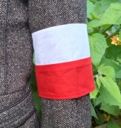 Tradycyjna biało-czerwona opaska na ramię - Polska Flaga - Rozmiar XL