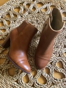 Botki Clarks 39 rude camelowe brązowe skórzane 