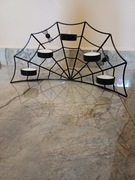 Uroczy świecznik pajęczyna z 2 pająkami