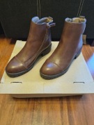 Skórzane Botki do Kostki Anna Field Brązowe roz. 40