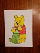Obrazek ręcznie malowany Kubuś Puchatek 