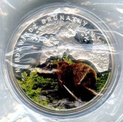 Niedźwiedź Brunatny 14,14 g 925 srebrny Numizmat Symbole Przyrody Wawa Ag