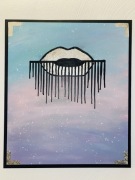 Obraz abstrakcyjny 70x60 usta - gorycz