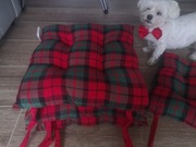 Komplet 4 poduszek na krzesło z wiązaniem