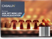 Zestaw lamp stołowych CASALUX Mini LED 4-częściowy