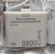 Adapter Lightning 5 w 1 do iPhone/iPad – USB + SD/SDHC/MS/MMC/M2/TF