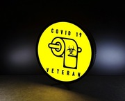 COVID VETERAN śmieszny prezent Lampka LED  