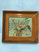 Stary obraz malowany na desce 