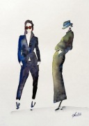 Ilustracja 2 modeli, 30*21cm, Original Akwarela1