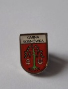Herb gmina Sosnówka przypinka pin odznaka wpinka