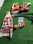 ZESTAW DLA PSA | Sweter Argyle, Kamizelka Activ Pet, Smycz, Zabawki!