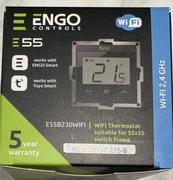 2 szt Regulator temperatury podtynkowy ENGO E55-B, Wi-Fi, 230V czarny