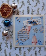 Kartka świąteczna z napisem "Cicha noc"