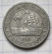 #3180 Liberia 5 centów 1961
