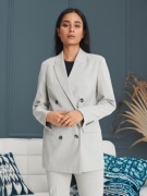 Popielata marynarka XXS 32 jak XS 34 Sinsay blazer oversize smart casual