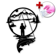 NAKLEJKA NA SAMOCHÓD AUTO LAPTOP - WĘDKARZ RYBA