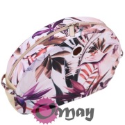Organizer Obag MOON LIGHT beżowy – kwiaty strelicje różowy humus | OMAY