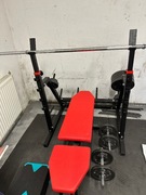 zestaw do ćwiczeń 96kg sztangi ławka stan idealny