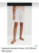 Spodenki damskie lniane r.52, 50% len 50% lyocell 