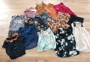mega paka zestaw ubran damskich croptopy 36S 38M koszulki bluzki t-shirty