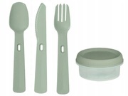 Pojemnik na żywność Curver Lunch Kit 1,2 l zielony, sztućce pojemnik na sos