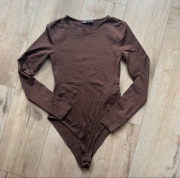 Zara brazowe czekoladowe body xs s