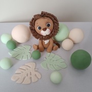 Lew na tort figurki cukrowe 